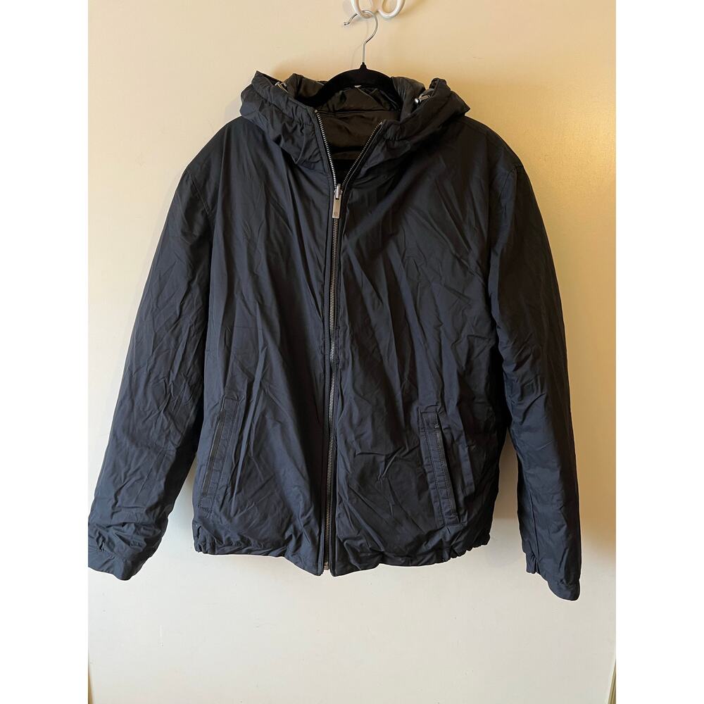 Massimo Dutti Puffer Reversible Leather Zip-Up Jacket